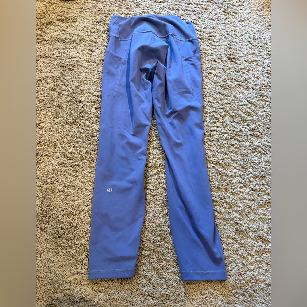 Lululemon leggings with pockets blue grey